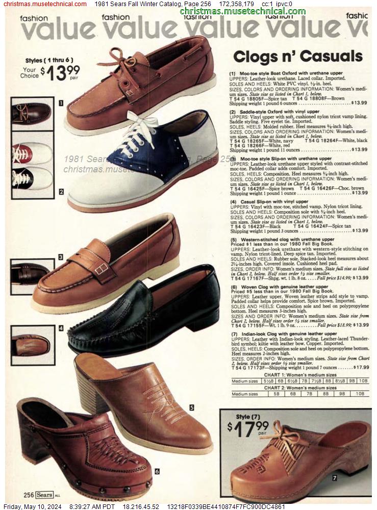 1981 Sears Fall Winter Catalog, Page 256