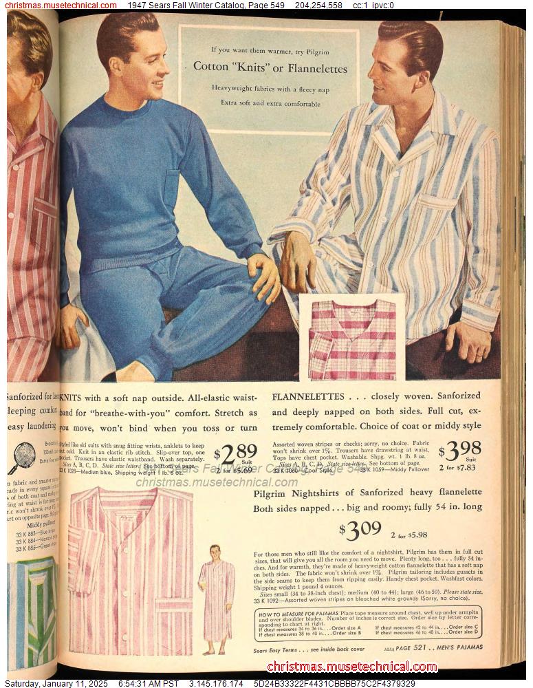 1947 Sears Fall Winter Catalog, Page 549