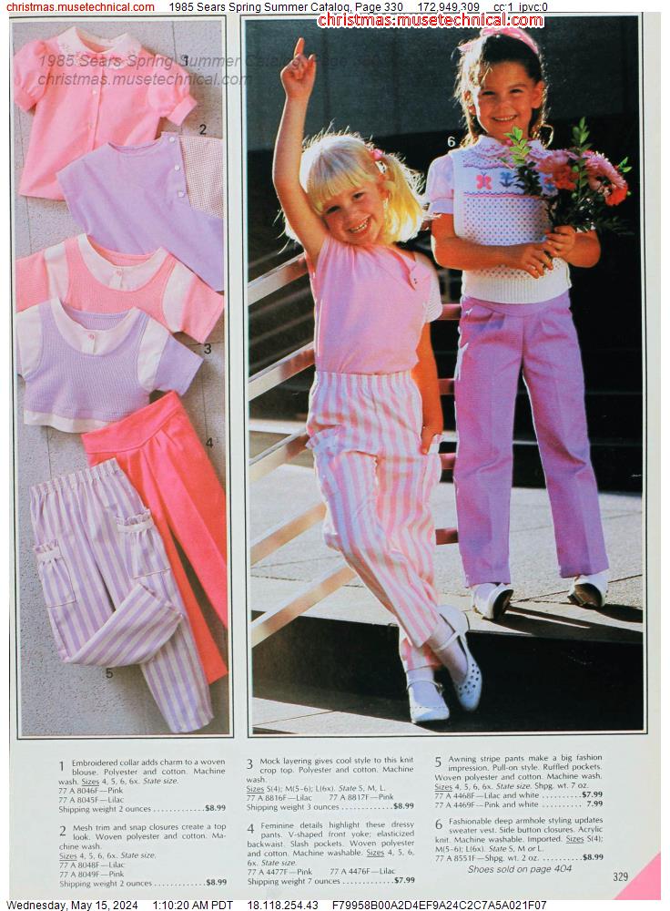 1985 Sears Spring Summer Catalog, Page 330