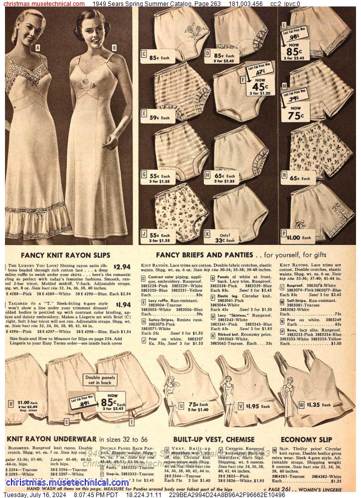 1949 Sears Spring Summer Catalog, Page 263