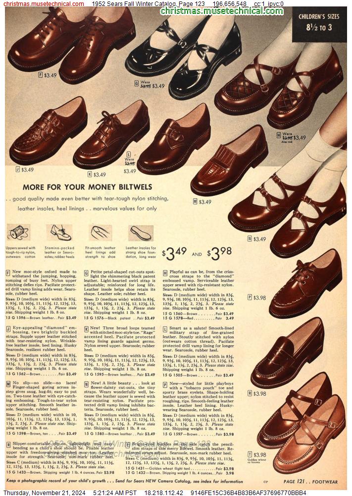 1952 Sears Fall Winter Catalog, Page 123