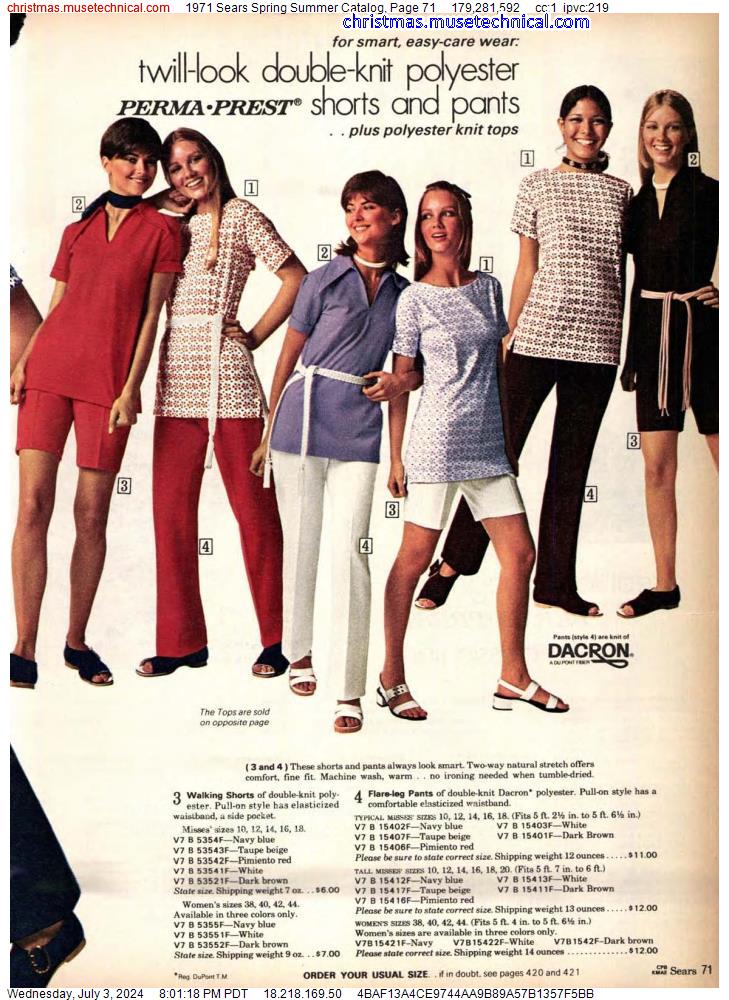 1971 Sears Spring Summer Catalog, Page 71