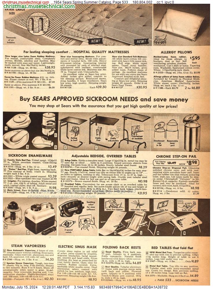 1954 Sears Spring Summer Catalog, Page 533