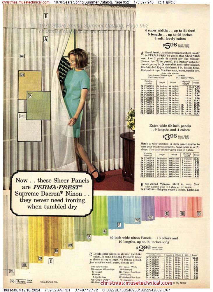 1970 Sears Spring Summer Catalog, Page 952