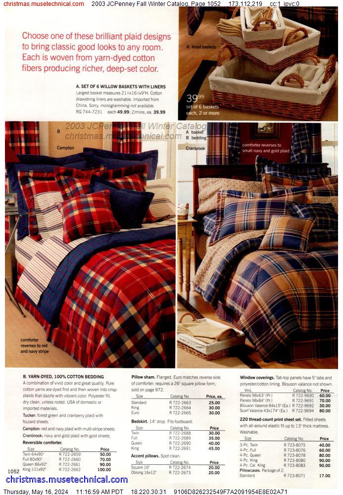 2003 JCPenney Fall Winter Catalog, Page 1052