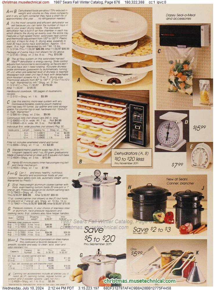 1987 Sears Fall Winter Catalog, Page 676
