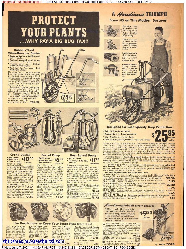 1941 Sears Spring Summer Catalog, Page 1200