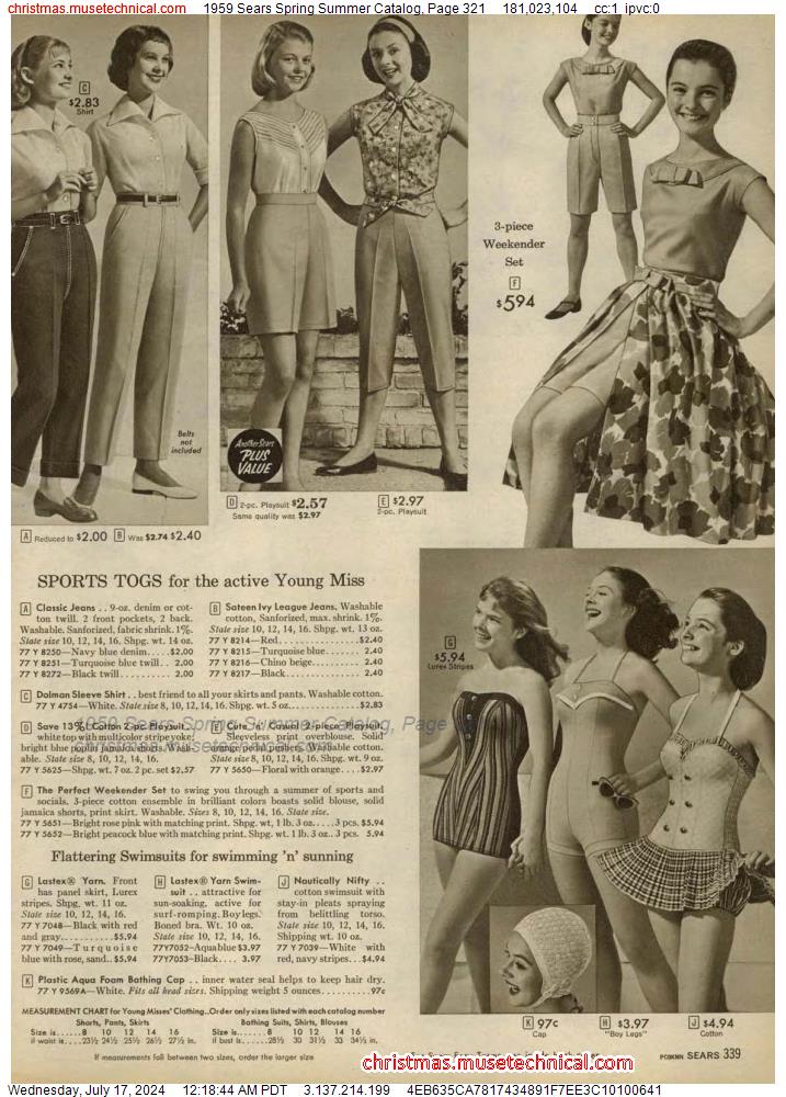 1959 Sears Spring Summer Catalog, Page 321
