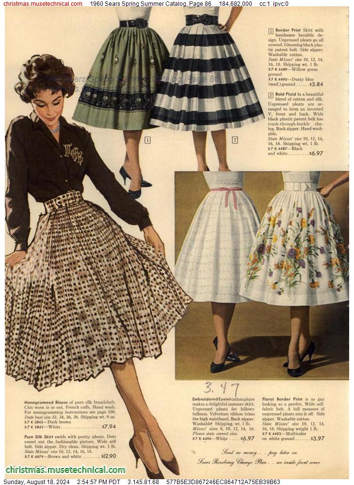 1960 Sears Spring Summer Catalog, Page 86