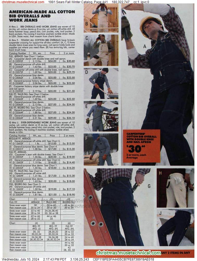 1991 Sears Fall Winter Catalog, Page 441