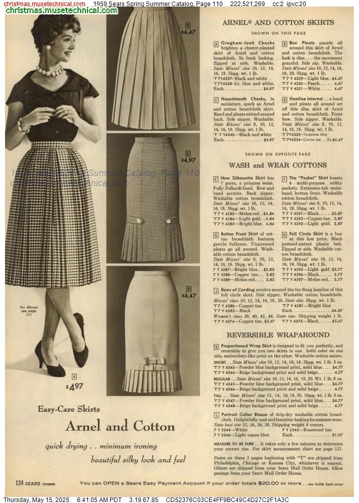 1959 Sears Spring Summer Catalog, Page 110
