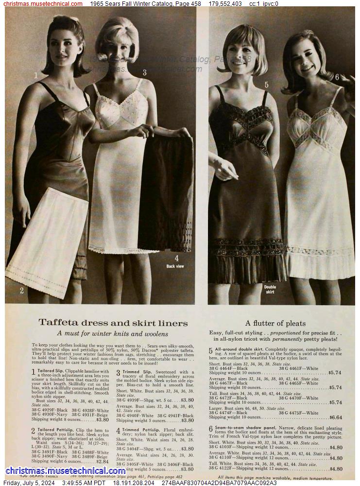 1965 Sears Fall Winter Catalog, Page 458