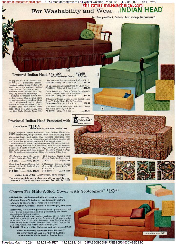 1964 Montgomery Ward Fall Winter Catalog, Page 991