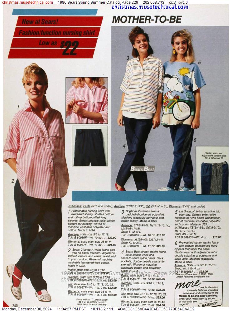 1986 Sears Spring Summer Catalog, Page 229