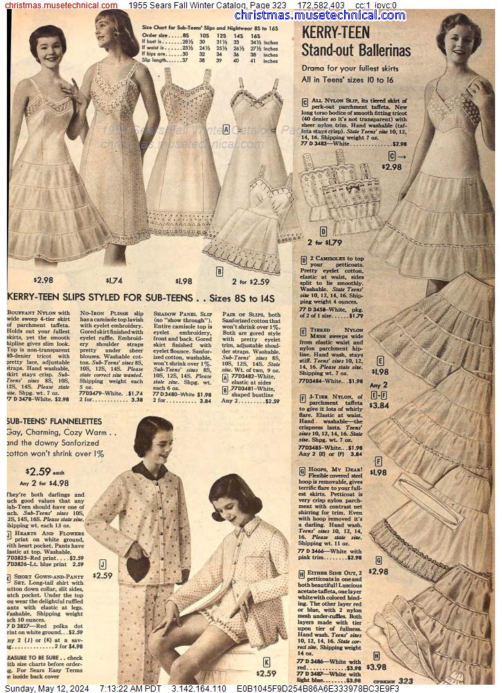 1955 Sears Fall Winter Catalog, Page 323