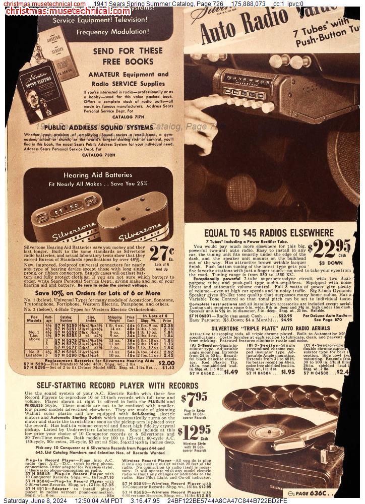 1941 Sears Spring Summer Catalog, Page 726