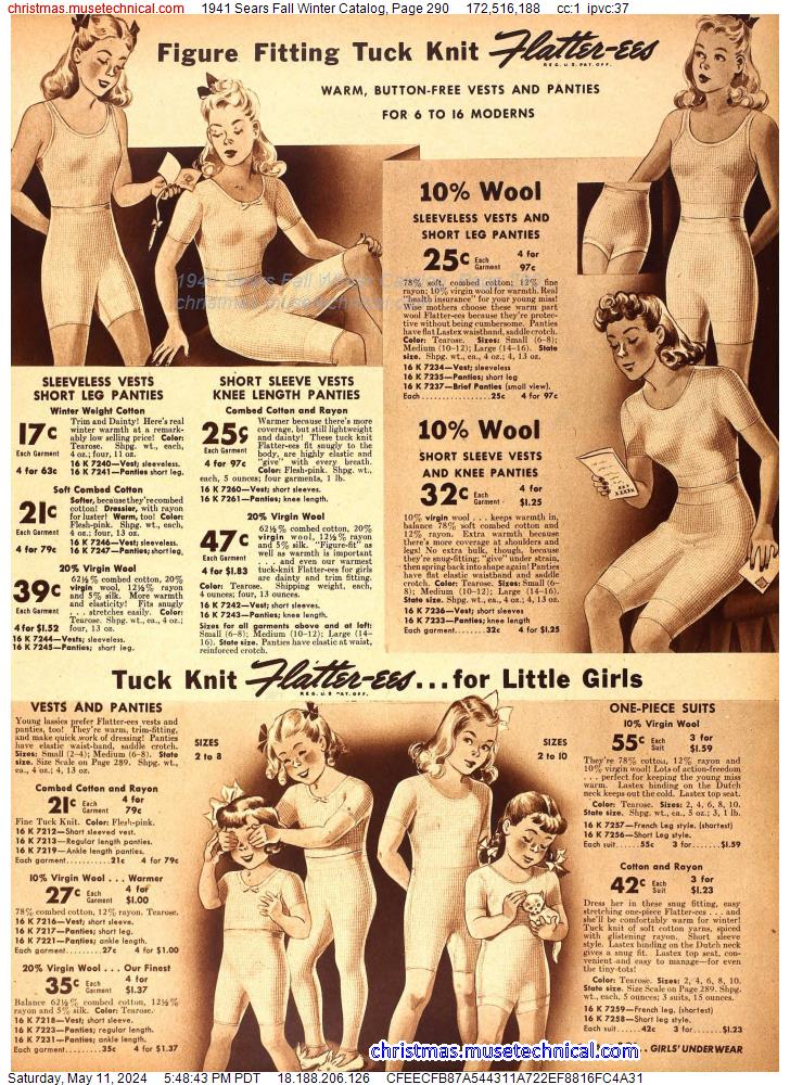 1941 Sears Fall Winter Catalog, Page 290