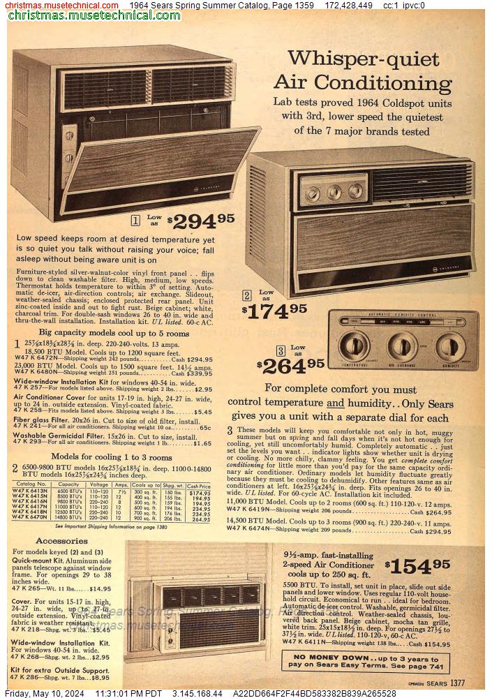 1964 Sears Spring Summer Catalog, Page 1359