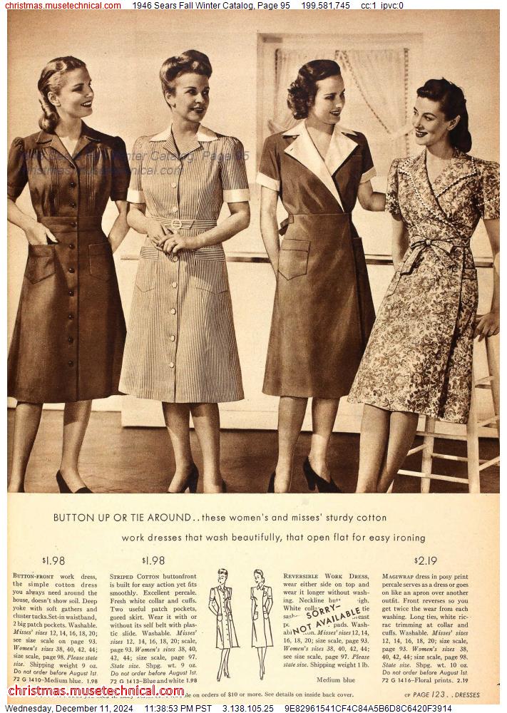 1946 Sears Fall Winter Catalog, Page 95