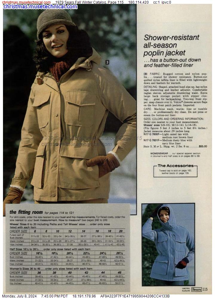 1979 Sears Fall Winter Catalog, Page 115