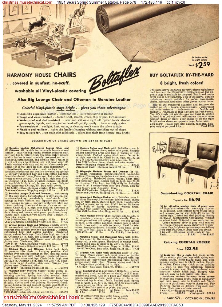 1951 Sears Spring Summer Catalog, Page 578