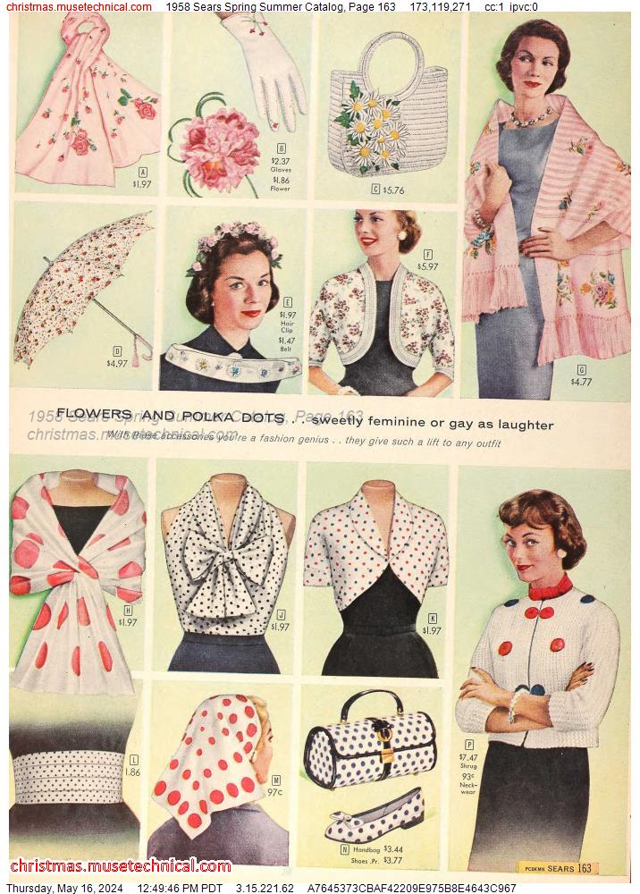 1958 Sears Spring Summer Catalog, Page 163