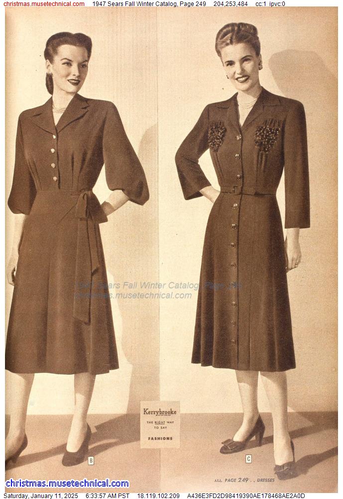 1947 Sears Fall Winter Catalog, Page 249