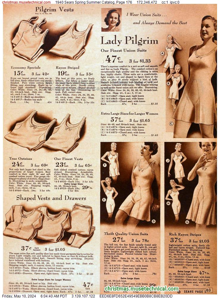 1940 Sears Spring Summer Catalog, Page 176