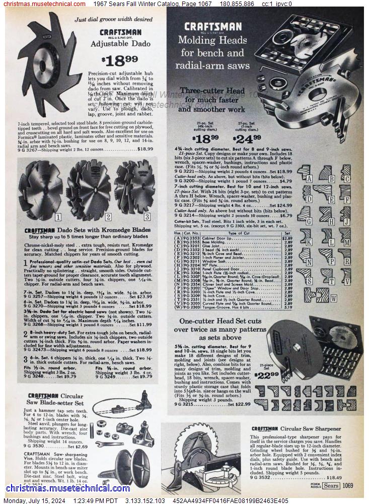 1967 Sears Fall Winter Catalog, Page 1067