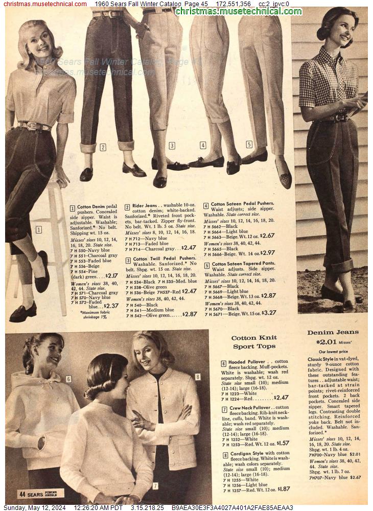 1960 Sears Fall Winter Catalog, Page 45