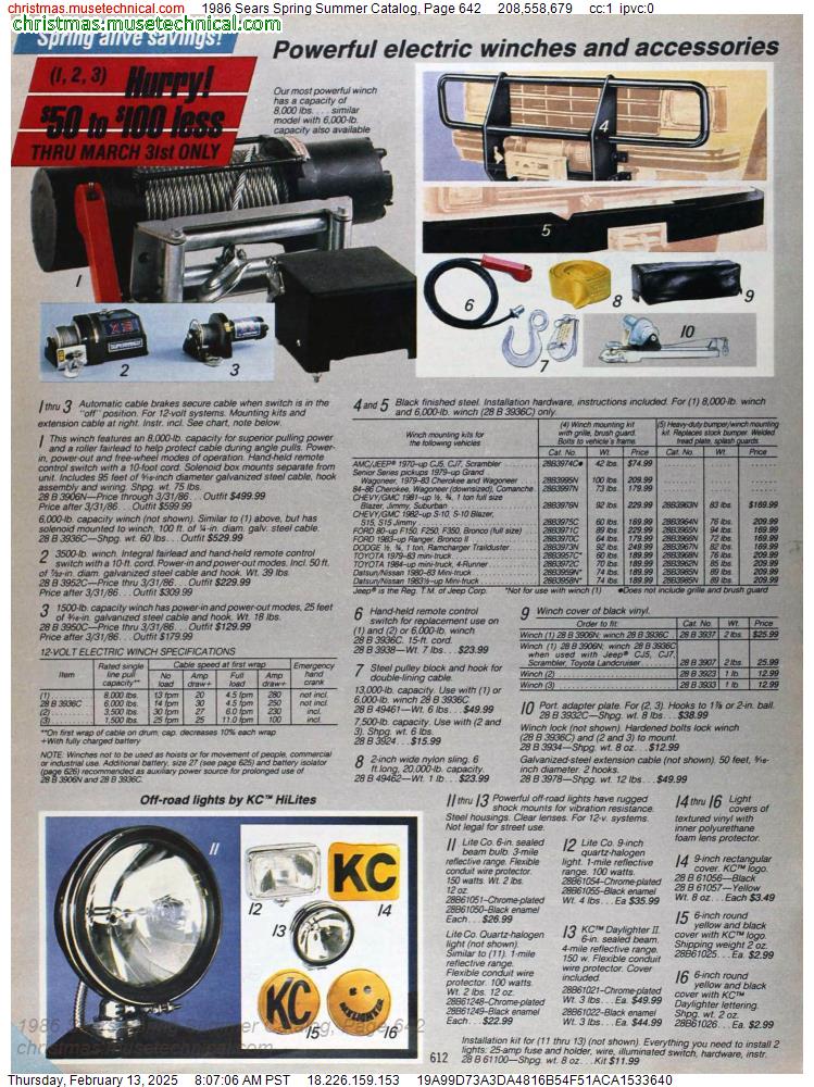 1986 Sears Spring Summer Catalog, Page 642