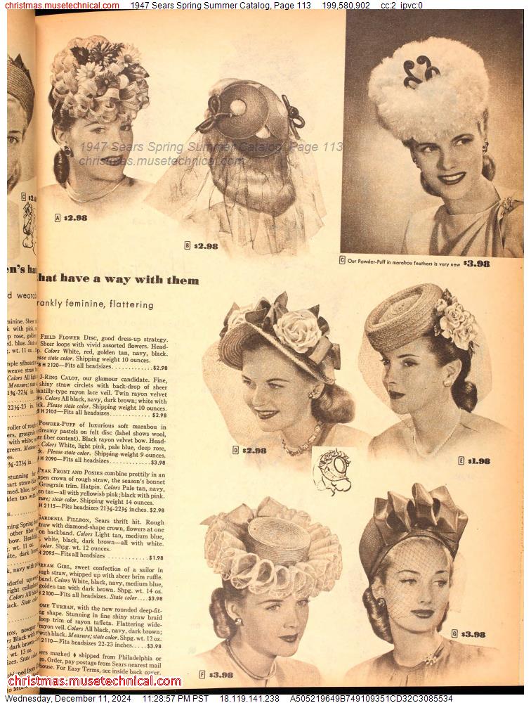 1947 Sears Spring Summer Catalog, Page 113