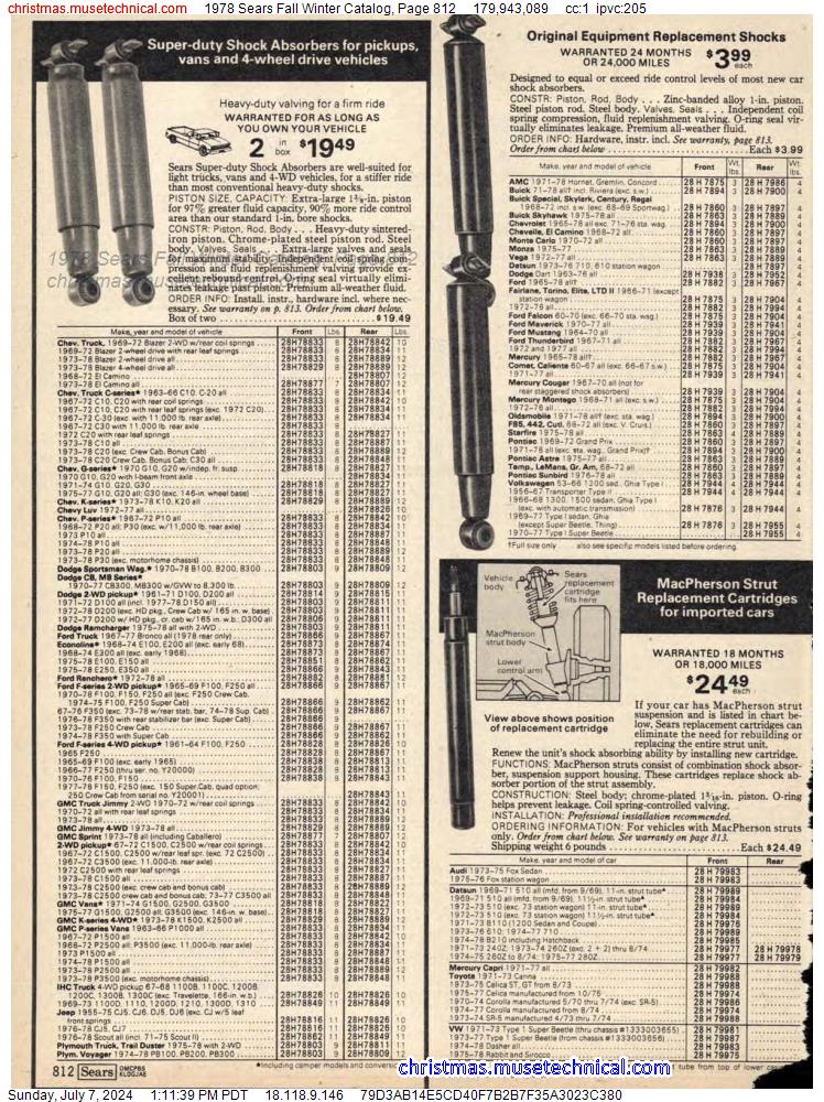 1978 Sears Fall Winter Catalog, Page 812