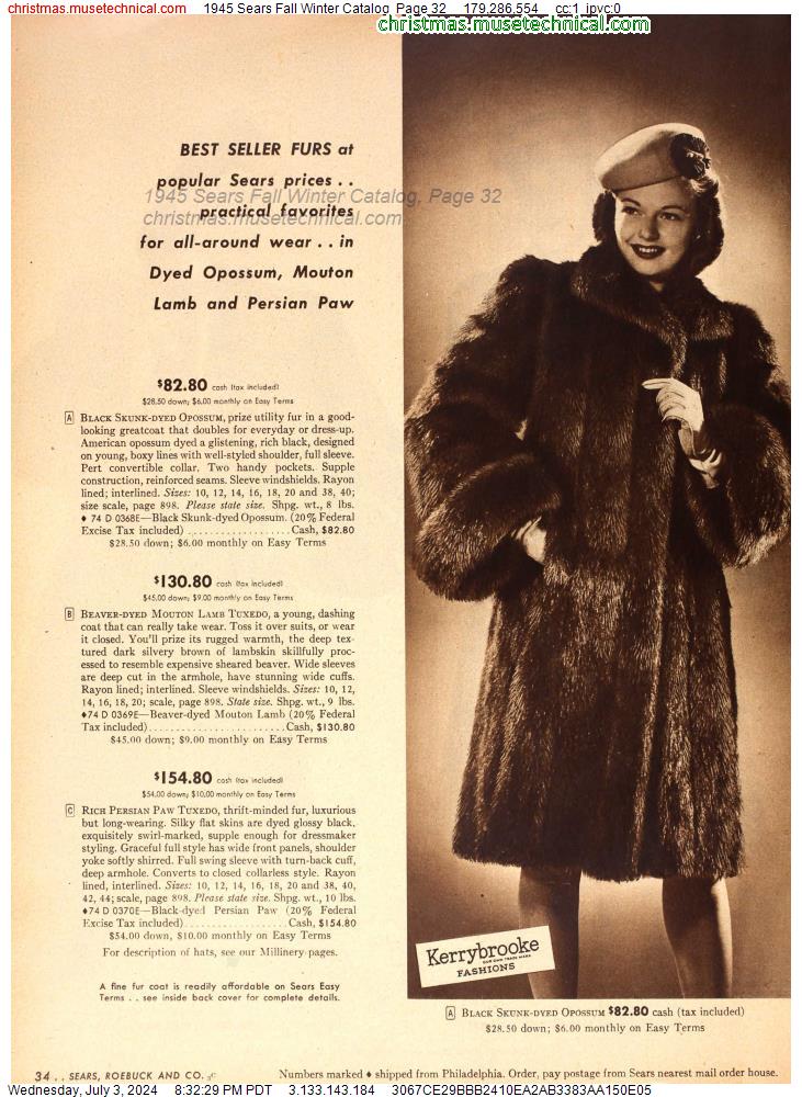 1945 Sears Fall Winter Catalog, Page 32