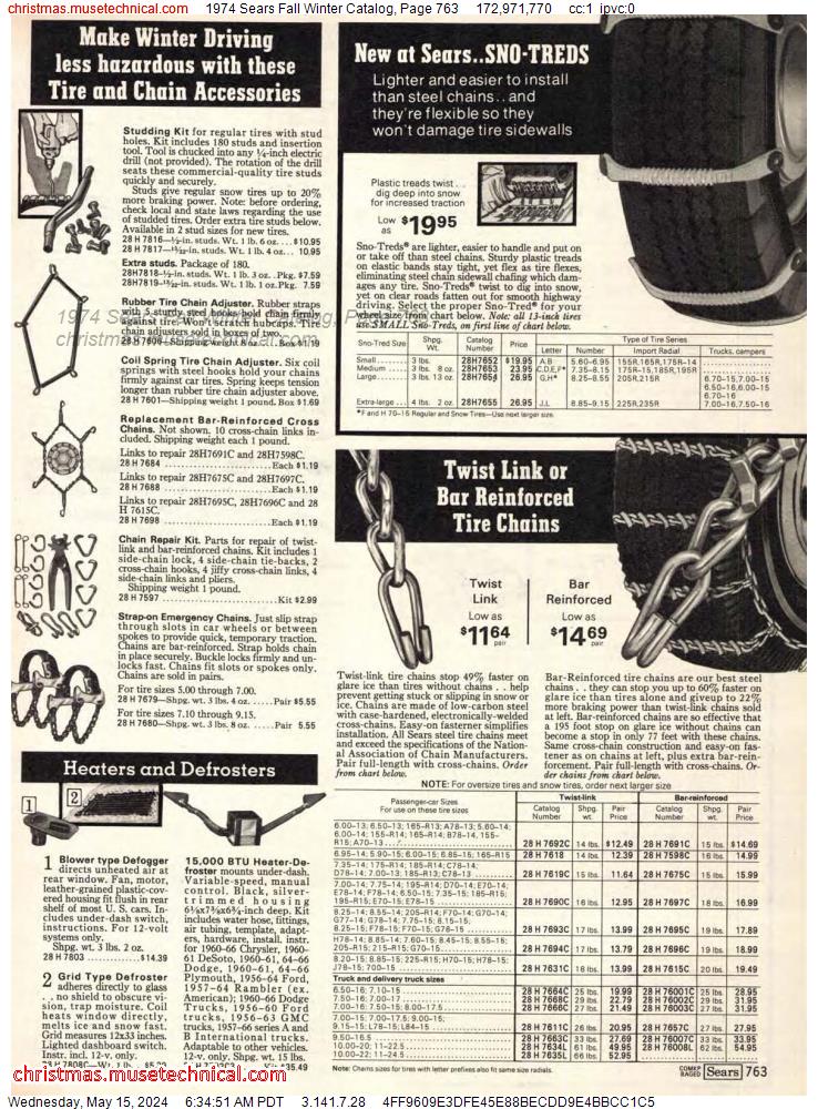 1974 Sears Fall Winter Catalog, Page 763