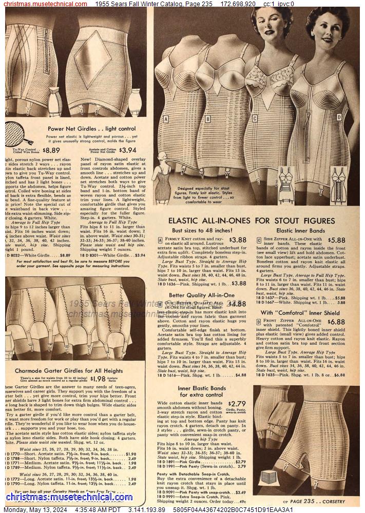 1955 Sears Fall Winter Catalog, Page 235