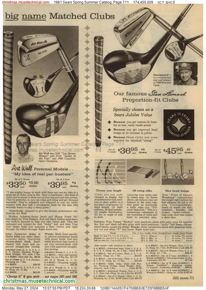 1961 Sears Spring Summer Catalog, Page 711