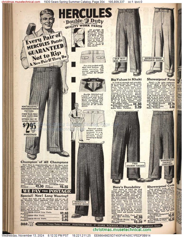 1930 Sears Spring Summer Catalog, Page 304