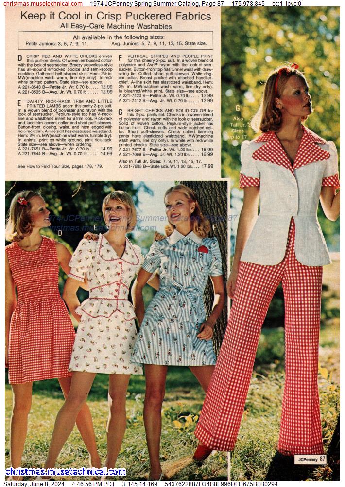 1974 JCPenney Spring Summer Catalog, Page 87