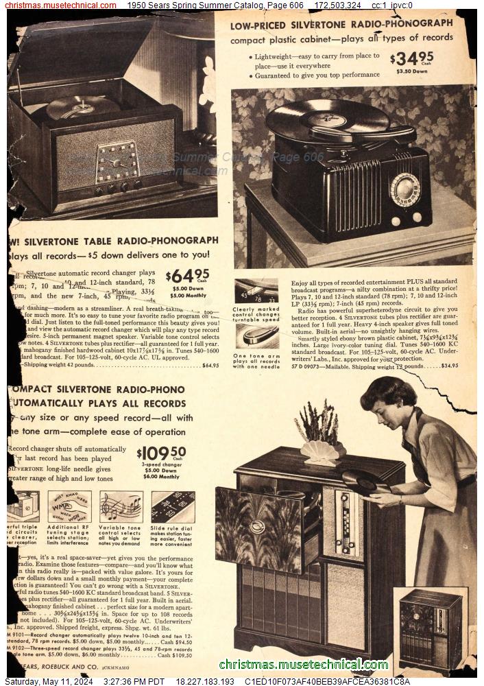 1950 Sears Spring Summer Catalog, Page 606
