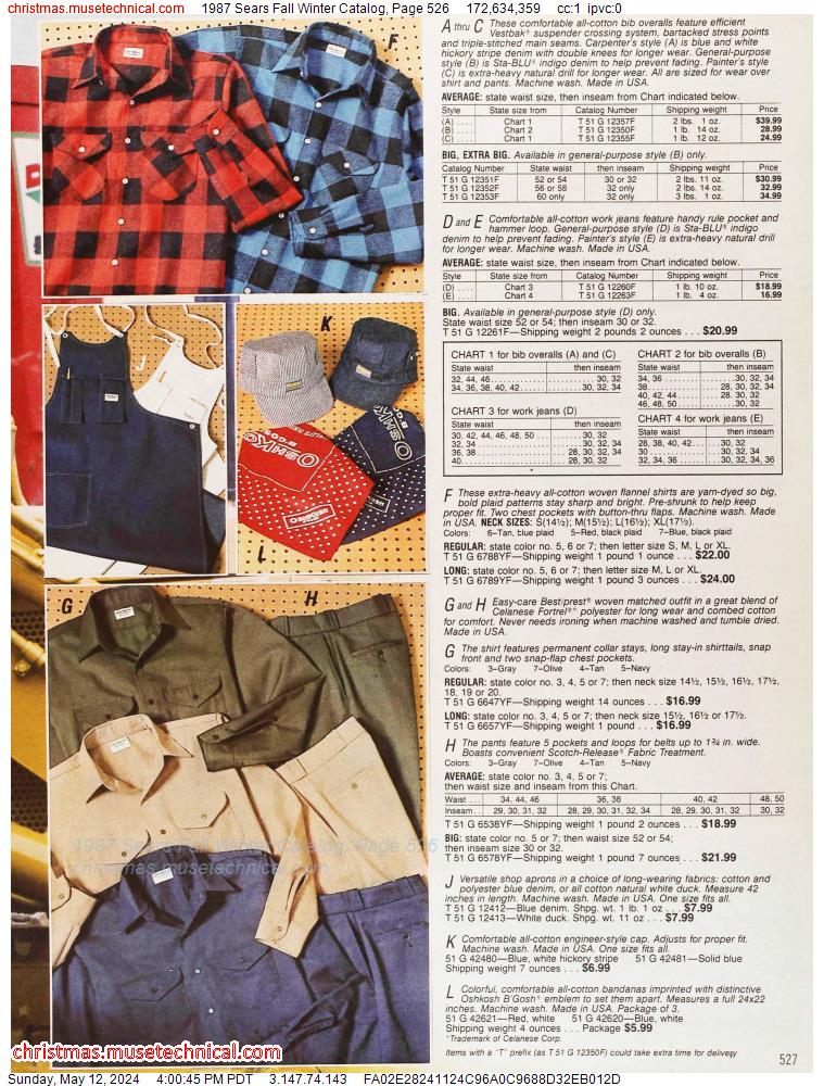 1987 Sears Fall Winter Catalog, Page 526