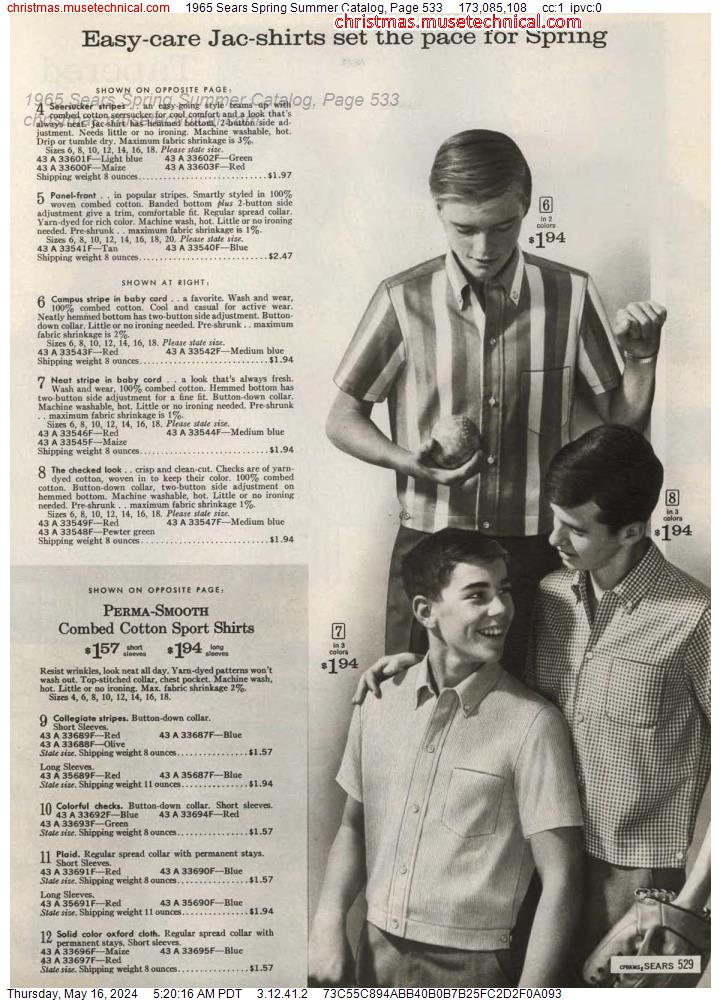 1965 Sears Spring Summer Catalog, Page 533