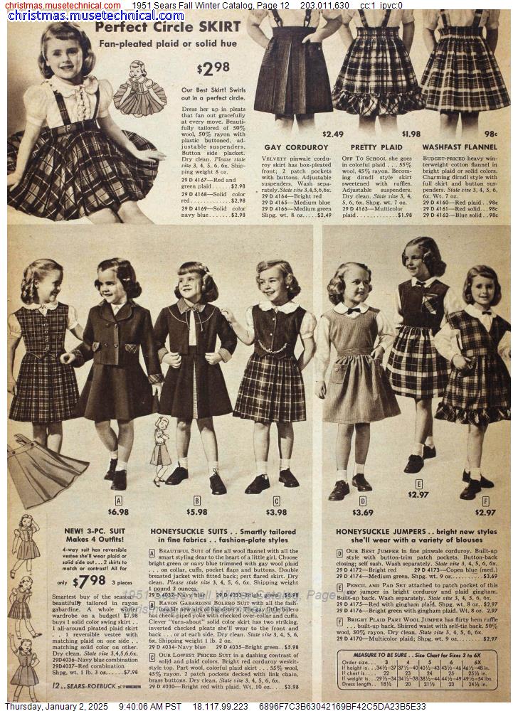 1951 Sears Fall Winter Catalog, Page 12