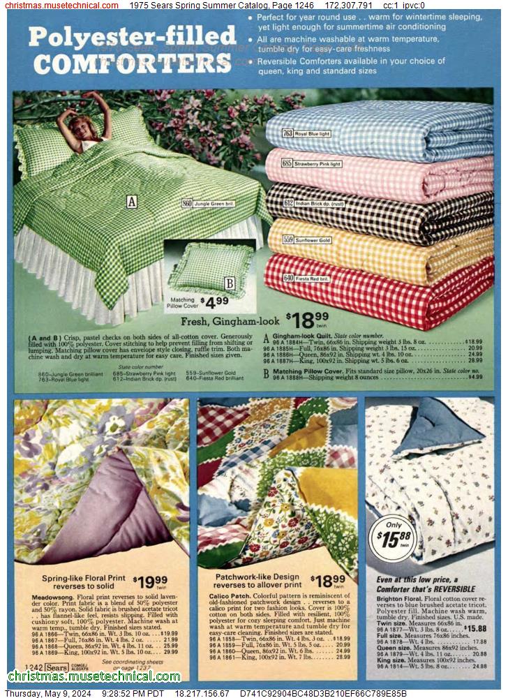 1975 Sears Spring Summer Catalog, Page 1246