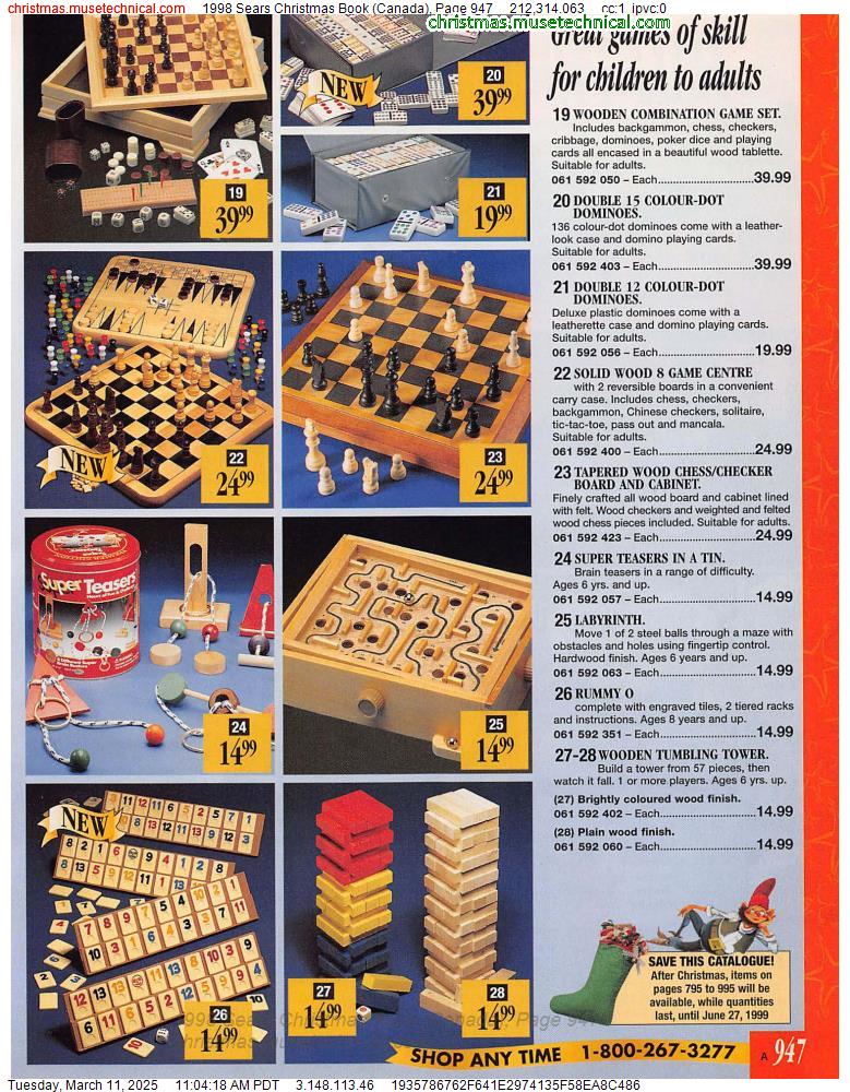 1998 Sears Christmas Book (Canada), Page 947