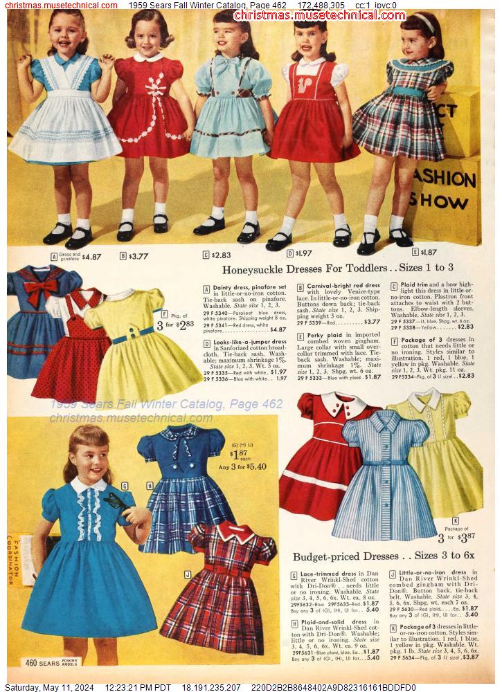 1959 Sears Fall Winter Catalog, Page 462