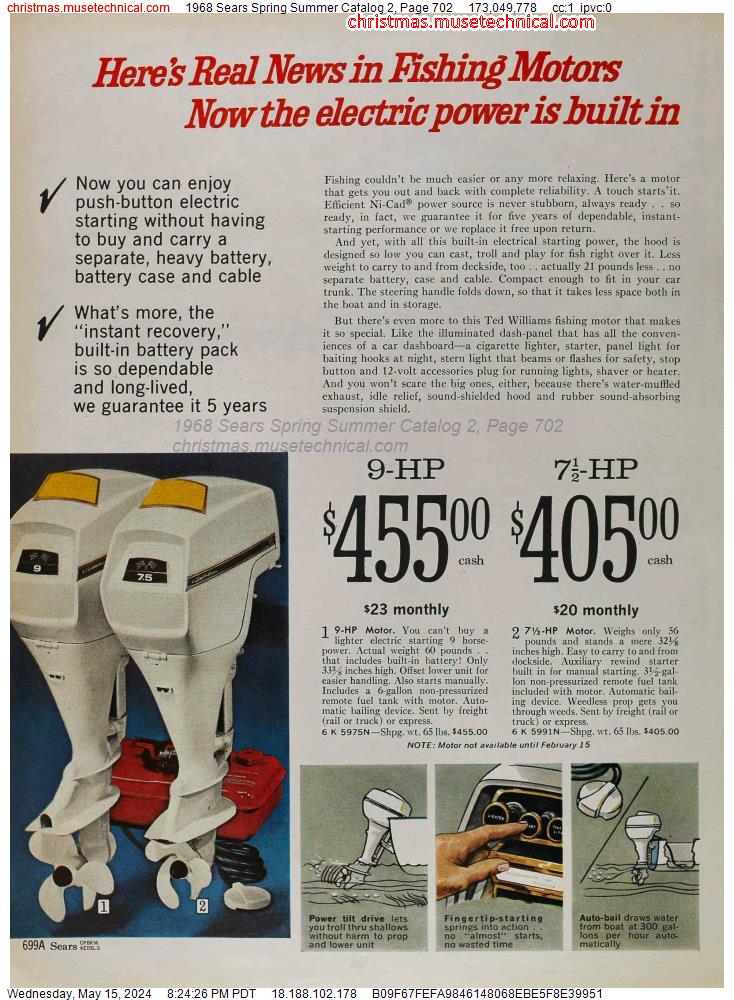 1968 Sears Spring Summer Catalog 2, Page 702