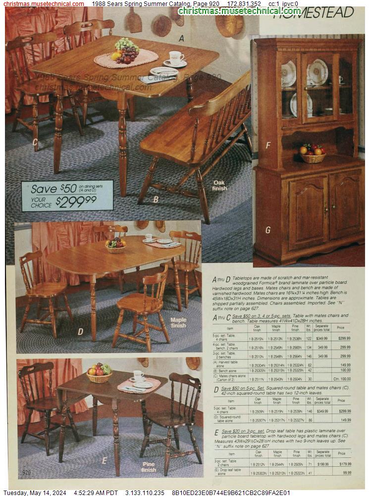 1988 Sears Spring Summer Catalog, Page 920