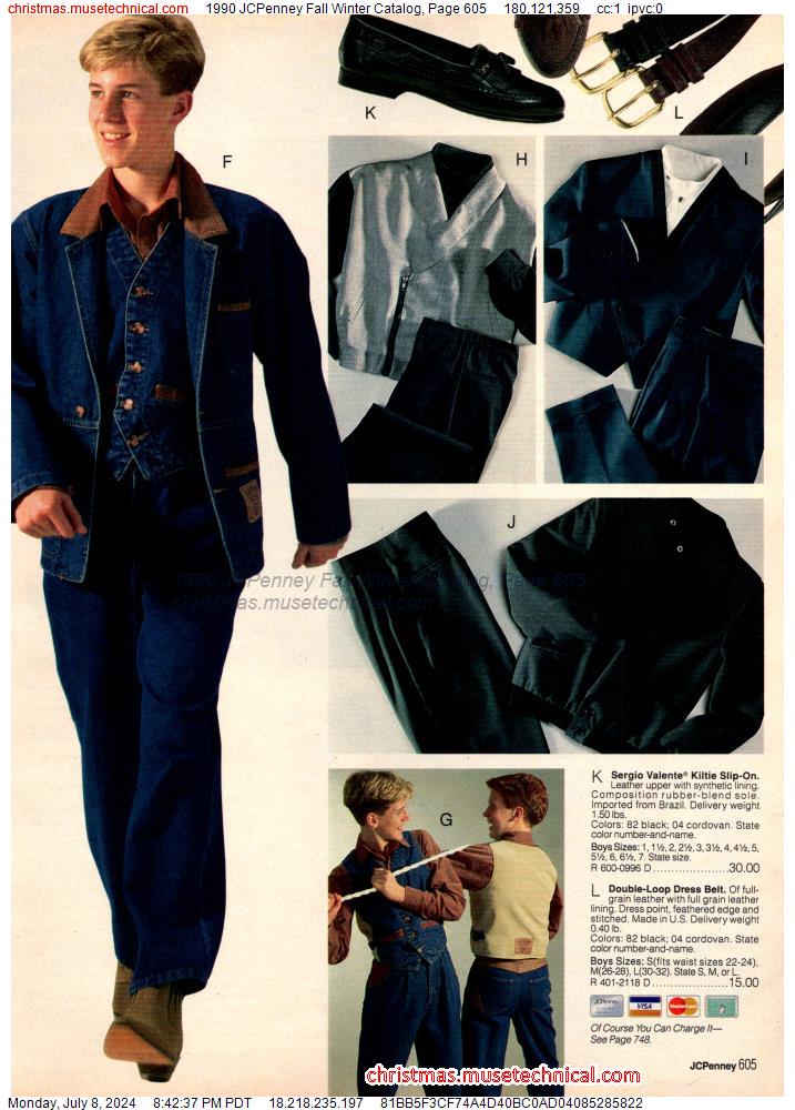 1990 JCPenney Fall Winter Catalog, Page 605