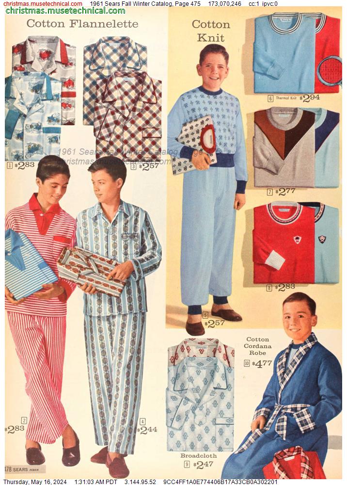 1961 Sears Fall Winter Catalog, Page 475